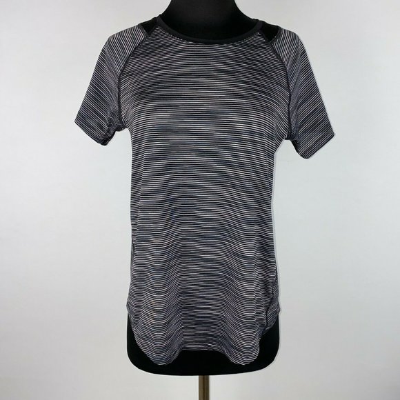 Tek Gear Dry Tek S Striped Activewear Tee - Picture 1 of 8